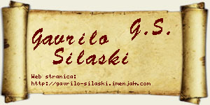 Gavrilo Silaški vizit kartica